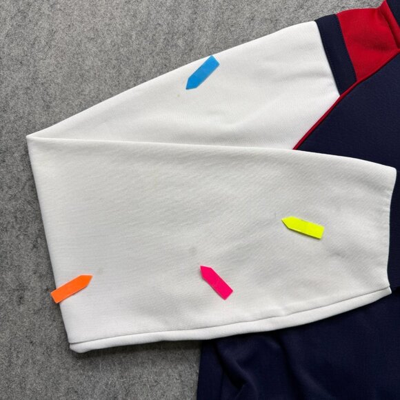 Polo Ralph Lauren Track Jacket Men L Blue White Red Knit Interlock VTG Full Zip - Picture 3 of 14